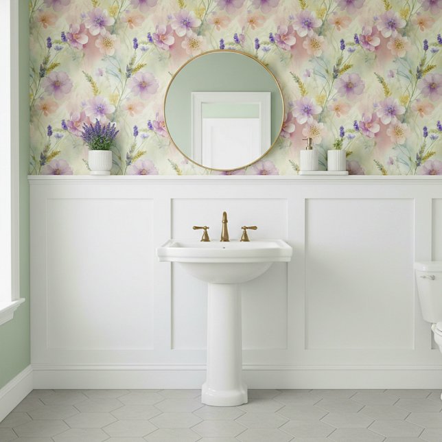 Soft watercolor floral pattern wallpaper  (Creator Uploaded)
