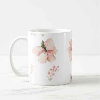 Soft Watercolor Floral Seamless Pattern Coffee Mug