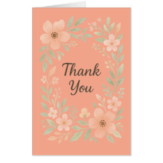 Soft Watercolor Flower Design" Card