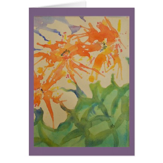 Soft Watercolor Flowers Cards (Front)