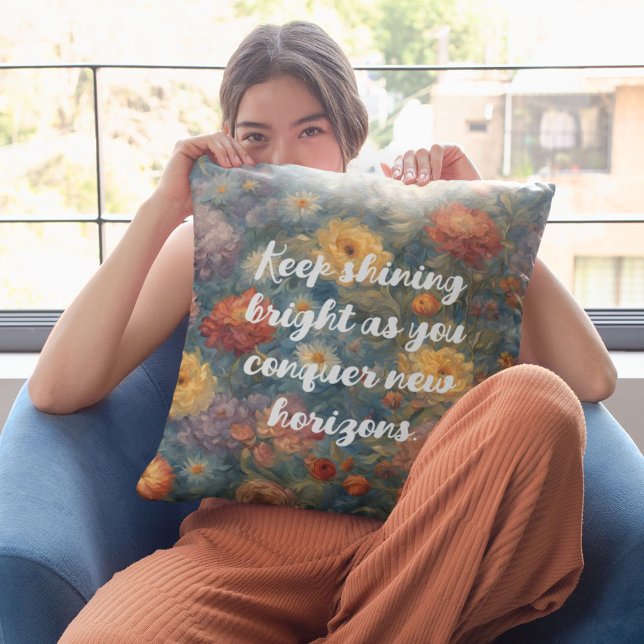 Soft Watercolor Graduation Gifts for Granddaughter Throw Pillow (Soft Watercolor Graduation Gifts for Granddaughter)