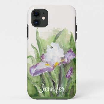 Soft Watercolor Iris Iphone 5 Case by PandaCatGallery at Zazzle
