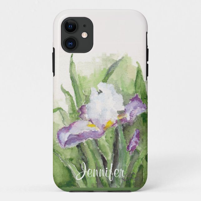 Soft Watercolor Iris iPhone 5 Case (Back)