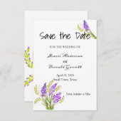 Soft Watercolor Lavender and Green Florals (Front/Back)