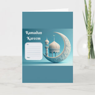 Soft Watercolor Mosque Ramadan Serenity Card