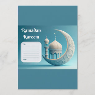 Soft Watercolor Mosque Ramadan Serenity Invitation