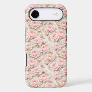 Soft Watercolor Peony Floral Seamless Pattern iPhone 17 Air Case