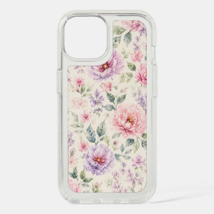 Soft Watercolor Peony Floral iPhone 15 Case