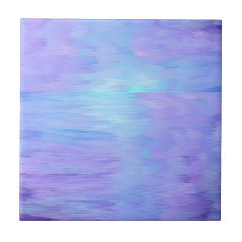 Soft Watercolor purple and turquoise Tile