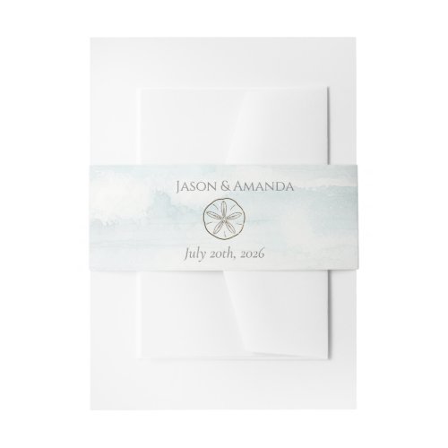 Soft Watercolor Sand Dollar Belly Band