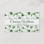 Soft Watercolor Shamrock Pattern Business Card