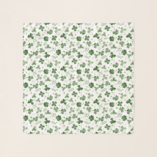 Soft Watercolor Shamrock Pattern Scarf