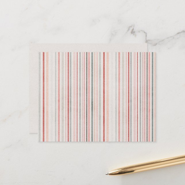 Soft Watercolor Stripes Postcard (Front/Back In Situ)
