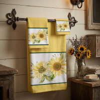 Soft watercolor sunflowers
