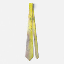 Soft Watercolor Wash Tie in Lemon & Mist