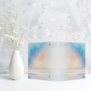 Soft Watercolor Waves Photo Album 3 Ring Binder