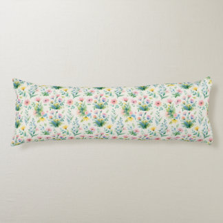 soft watercolor windflowers body pillow