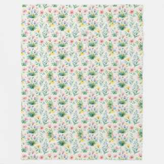 soft watercolor windflowers fleece blanket