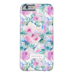 Soft watercolors flowers collage pattern barely there iPhone 6 case