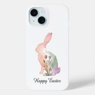 Soft Watercolour Easter Bunny   iPhone 15 Case