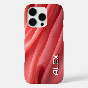 Soft Watermelon Pink Flowing Fabric iPhone 16 Pro Case