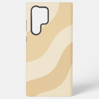 Soft Waves – Minimal Beige Abstract Pattern Samsung Galaxy S22 Ultra Case