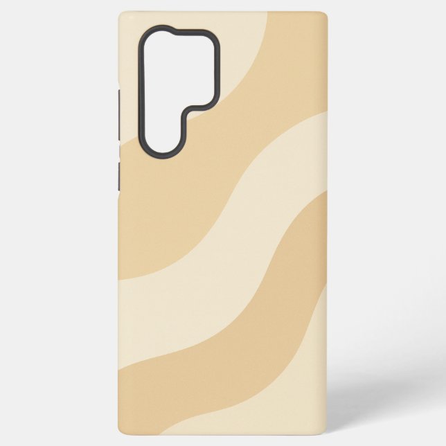 Soft Waves – Minimal Beige Abstract Pattern Samsung Galaxy Case (Back)