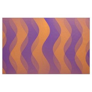 Soft Waves orange lilac + your ideas Fabric