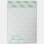 Soft Waves Pattern | Add Your Name Post-it Notes