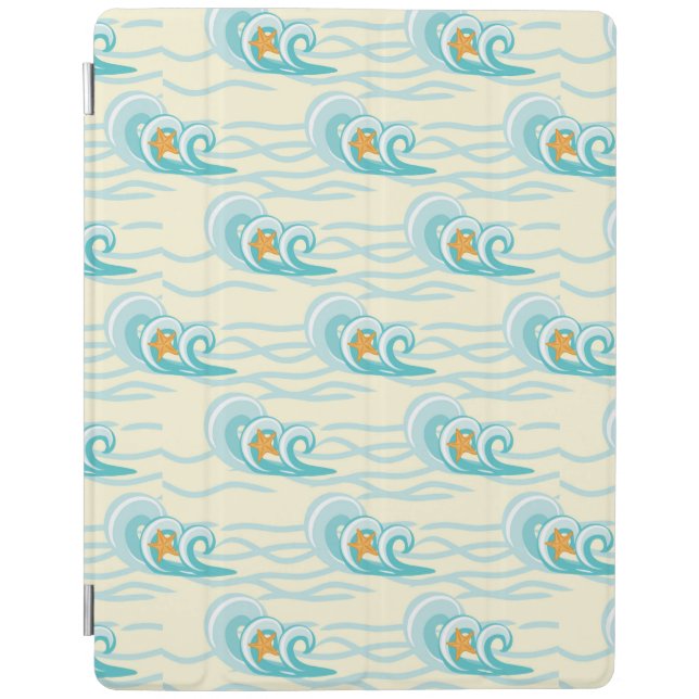 Soft Waves Pattern iPad Smart Cover (Front)