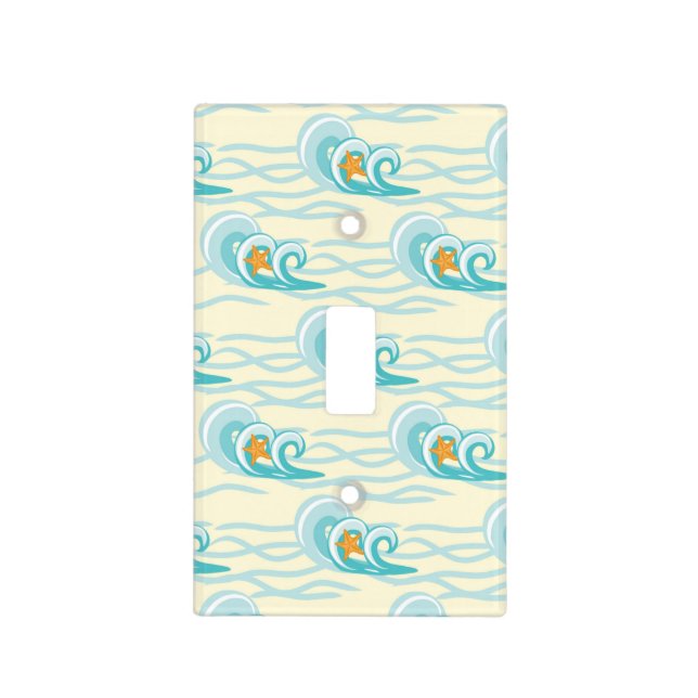 Soft Waves Pattern Light Switch Cover (Front)