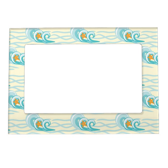 Soft Waves Pattern Magnetic Photo Frame (Front)