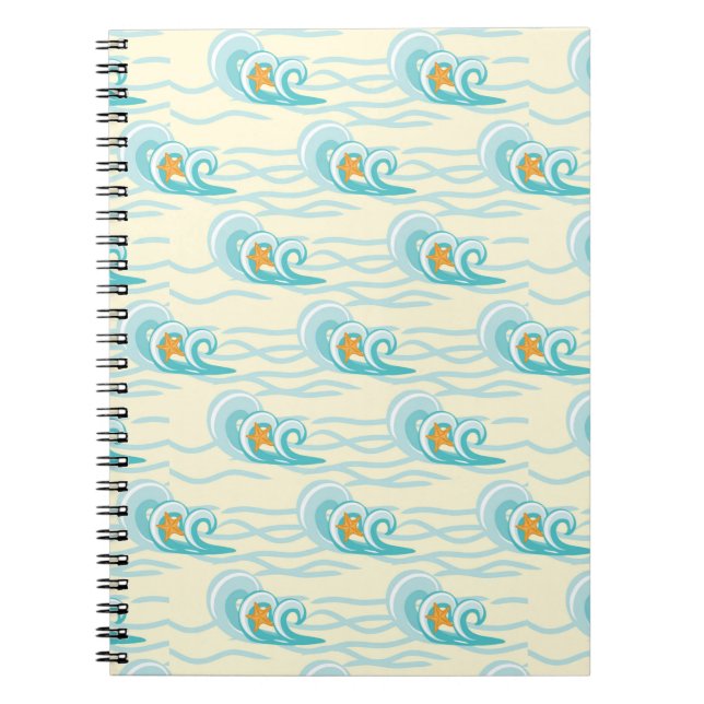 Soft Waves Pattern Notebook (Front)