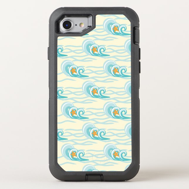 Soft Waves Pattern Otterbox iPhone Case (Back)