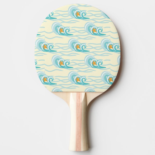 Soft Waves Pattern Ping-Pong Paddle (Front)