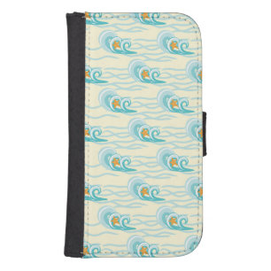 Soft Waves Pattern Galaxy S4 Wallet Case