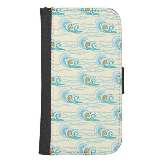 Soft Waves Pattern Samsung Galaxy Wallet Case (Front)