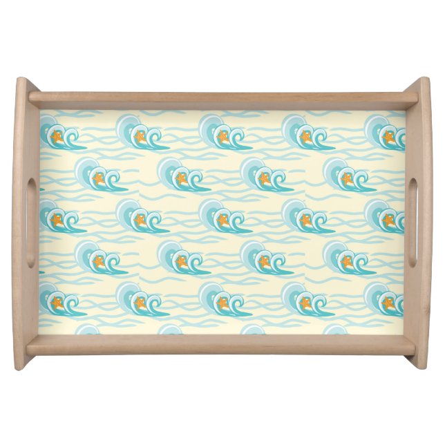Soft Waves Pattern Serving Tray (Front)
