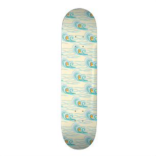 Soft Waves Pattern Skateboard Deck