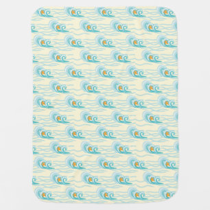 Soft Waves Pattern Swaddle Blanket