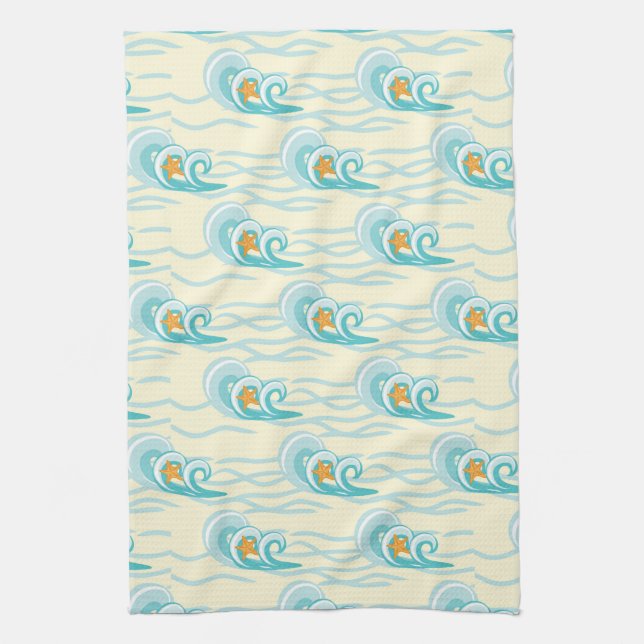 Soft Waves Pattern Towel (Vertical)