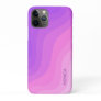 Soft waves pink purple girly name minimal iPhone 11 pro case
