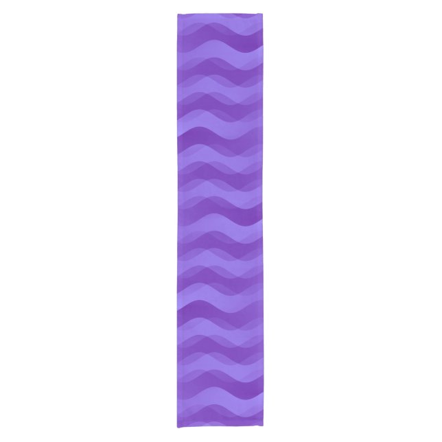 Soft Waves violet + your ideas Short Table Runner (Front)
