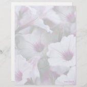 Soft White And Pink Petunias Letterhead (Front/Back)