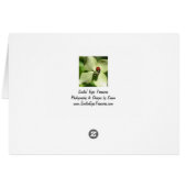 Soft White Clematis Floral Thank You Card (Back Horizontal)