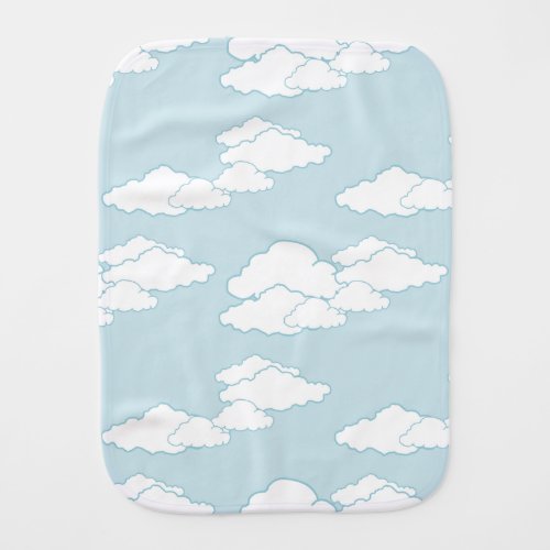 Soft, white clouds aqua sky