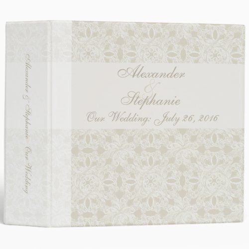 Soft White Lace Wedding Portfolio Event Binder