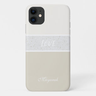 Soft White Minimal Girl iPhone 11 Case