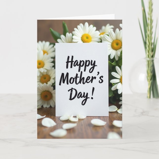 Soft White Mothers Day Card (Front)