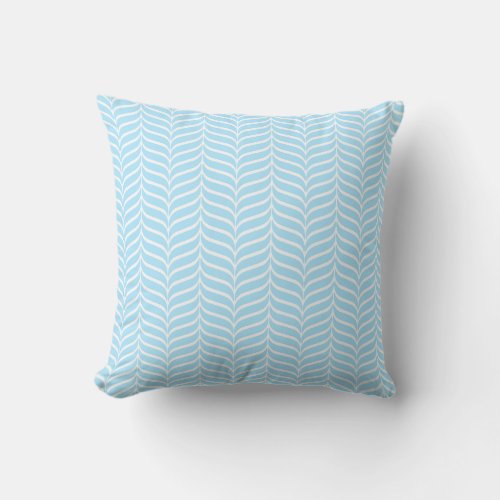 Soft White "V-Stripes", on Soft Blue Pillow
